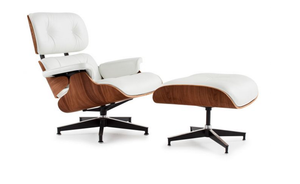 Eames Style Lounge Chair with Ottoman (Rosewood)